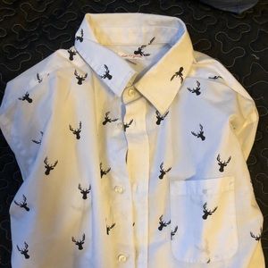 Cat & Jack Deer Print Button Down